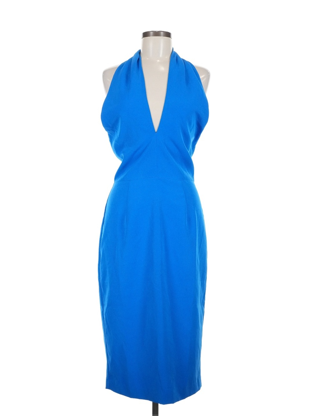 Black Halo Blue Sleeveless Samara Halter Sheath Dress size 8